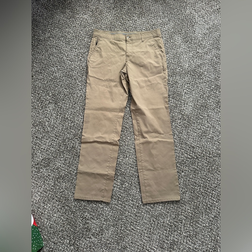 Weatherproof Vintage Men's Khaki Pants Size 36x34 Zipper Pocket